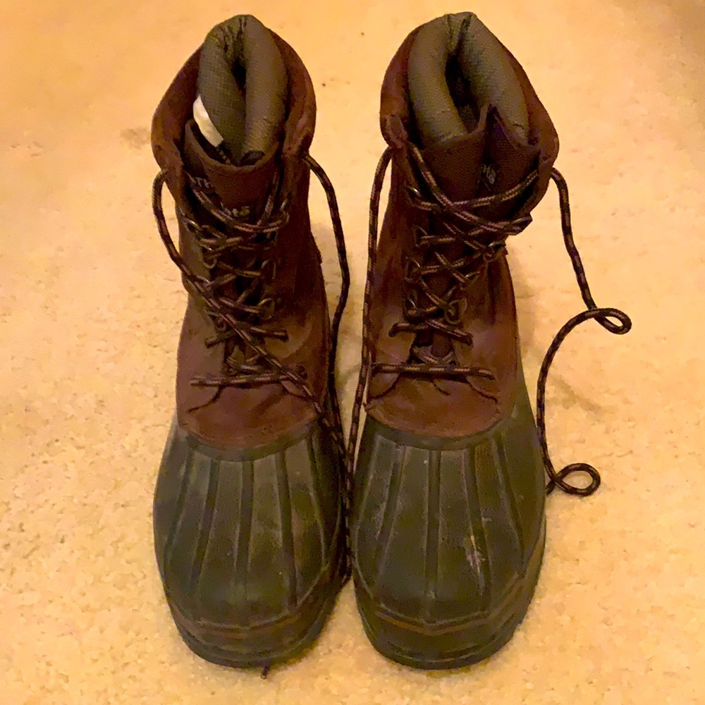Was given a new pair of boots for an early Christmas gift.